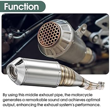 Amazon.com: unrulysoul Motorcycle Exhaust Mid Pipe Muffler